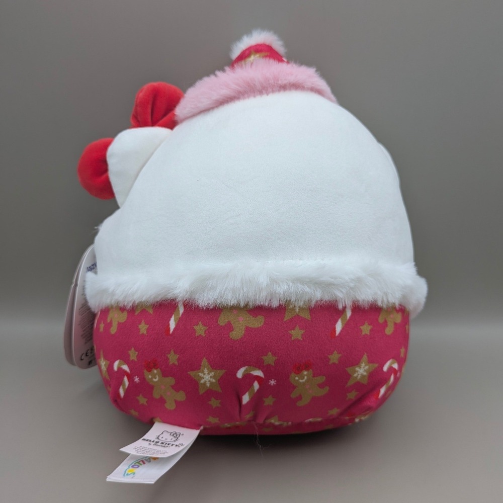 Hello Kitty Sanrio‎ 8" Squishmallow Gingerbread Christmas Plush With Hanging Tag - Picture 3 of 8